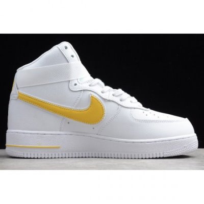 Nike Air Force 1 '07 3 High Beyaz / Altın Kaykay Ayakkabı Türkiye - 6GQTU585